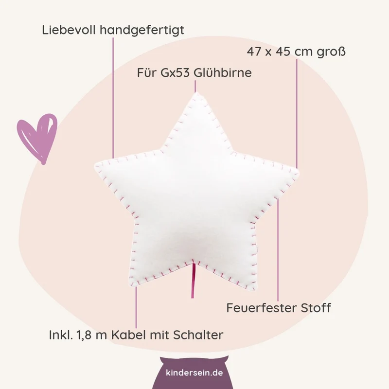 Kinderzimmer Wandlampe Der kleine Stern
