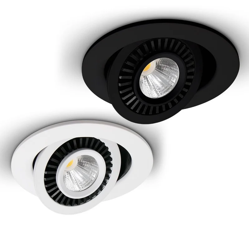 Euroselle Tiltable Circular Recessed Spotlights for Ceilings