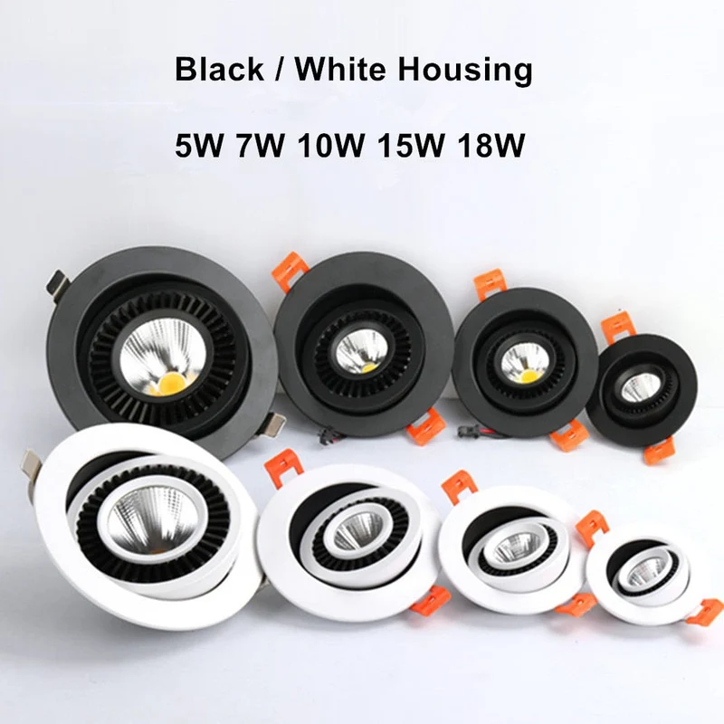 Euroselle Tiltable Circular Recessed Spotlights for Ceilings