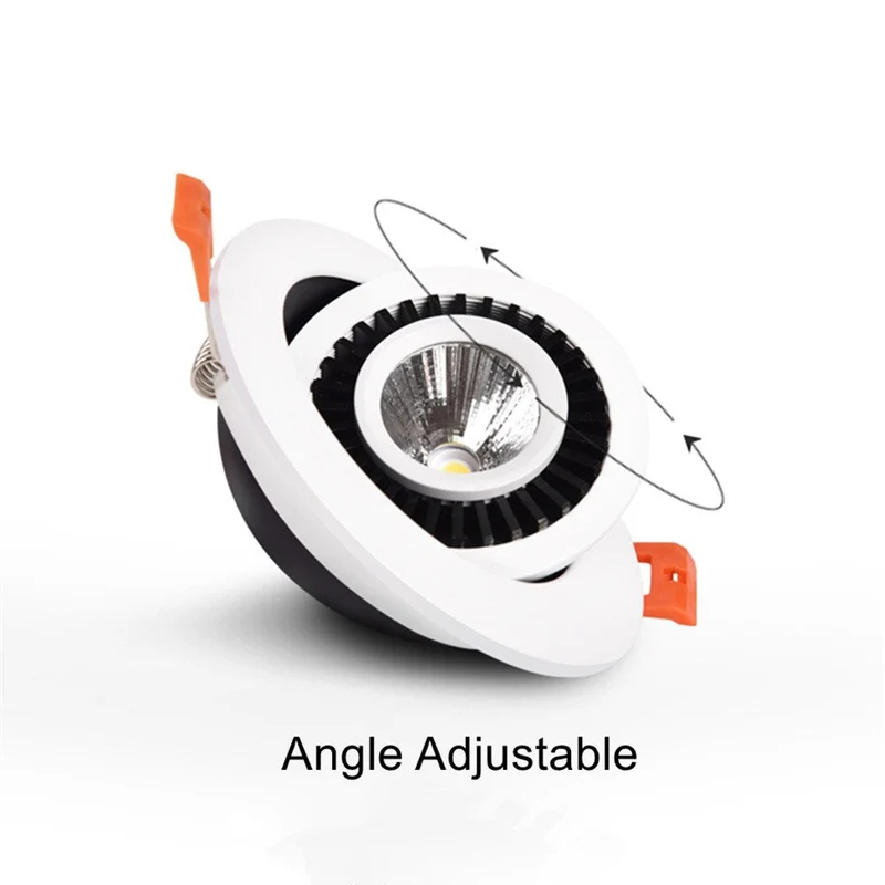 Euroselle Tiltable Circular Recessed Spotlights for Ceilings