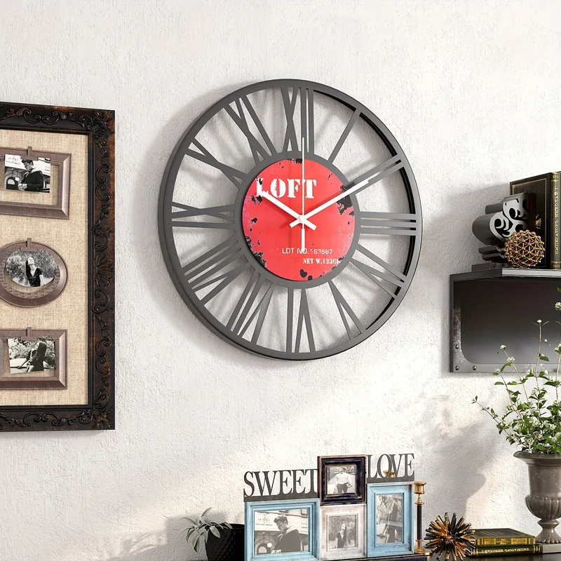 Euroselle Retro Roman Numeral Wall Clock Retro Roman