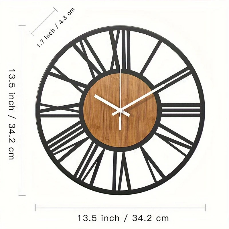 Euroselle Retro Roman Numeral Wall Clock Retro Roman