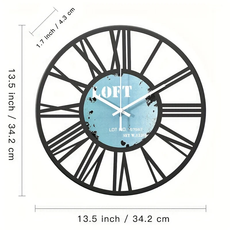 Euroselle Retro Roman Numeral Wall Clock Retro Roman