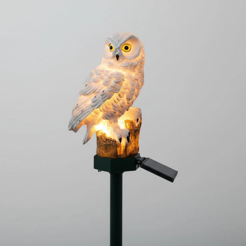Euroselle Solar Owl Garden Light Weatherproof Outdoor Decor