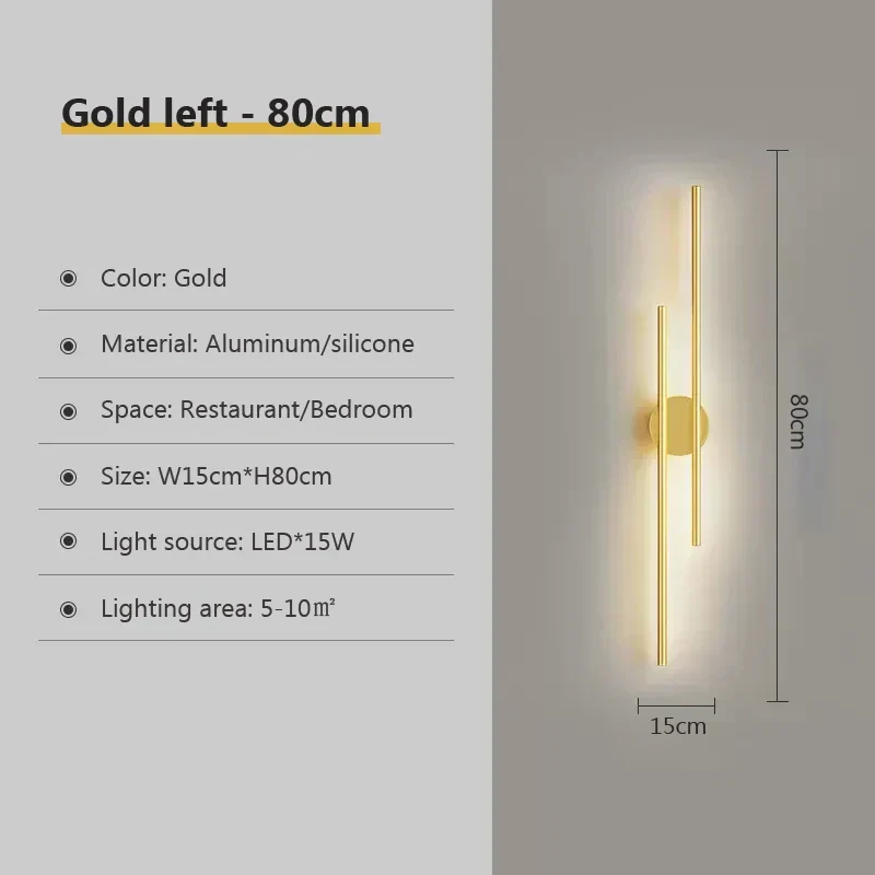 Embankment Double Head Long Strip LED Wall Lamps By Euroselle