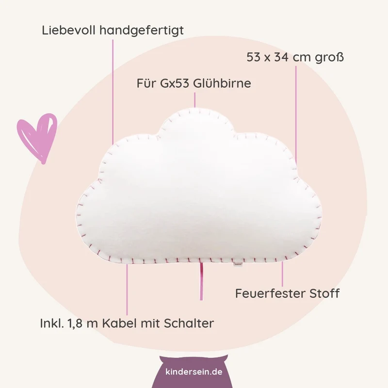 Kinderzimmer Wandlampe Das kleine Wölkchen