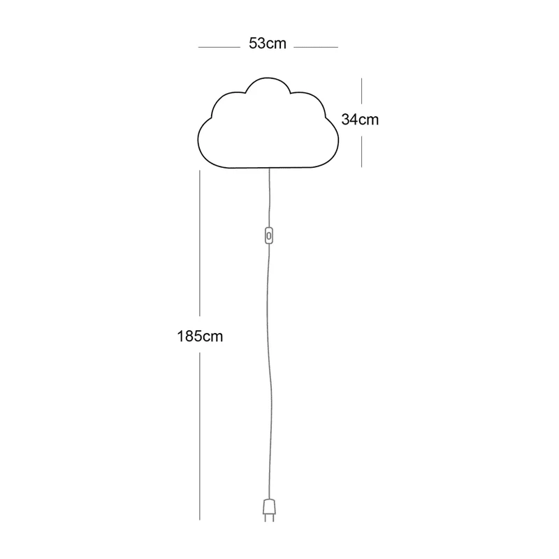 Kinderzimmer Wandlampe Das kleine Wölkchen