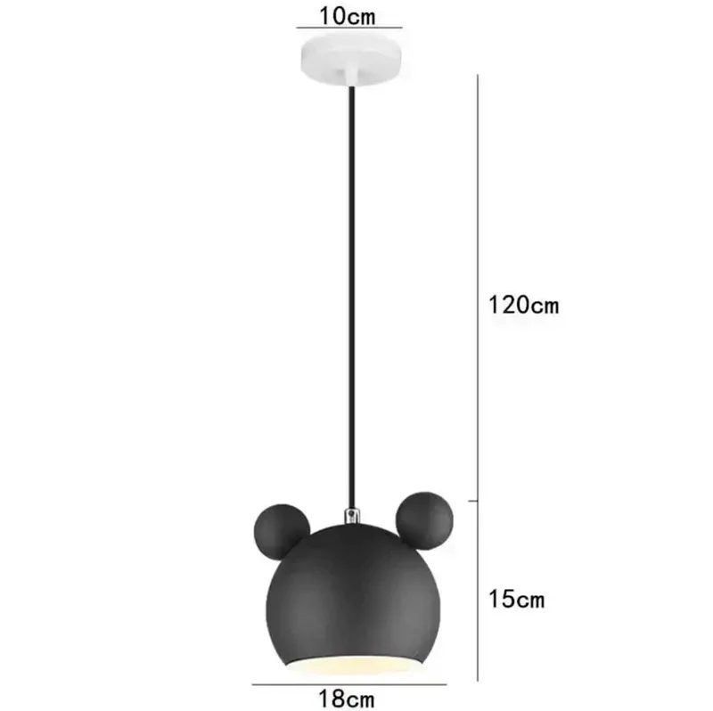 Mickey Mouse LED Colorful Pendant Light by Euroselle