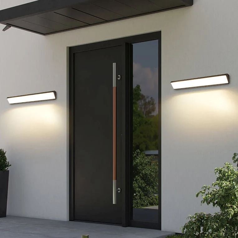 MarinoLux Modern Black Waterproof LED Outdoor Wall Light