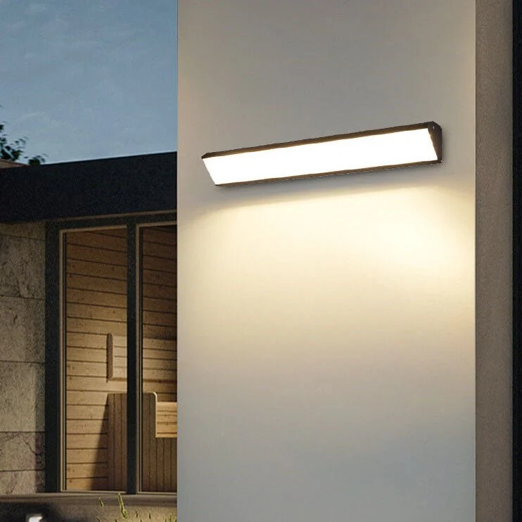 MarinoLux Modern Black Waterproof LED Outdoor Wall Light