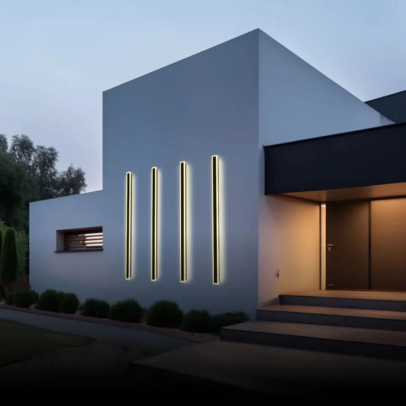 Euroselle Modern Weatherproof Outdoor Wall Light For Garden Balcony Terrace With Warm Glow