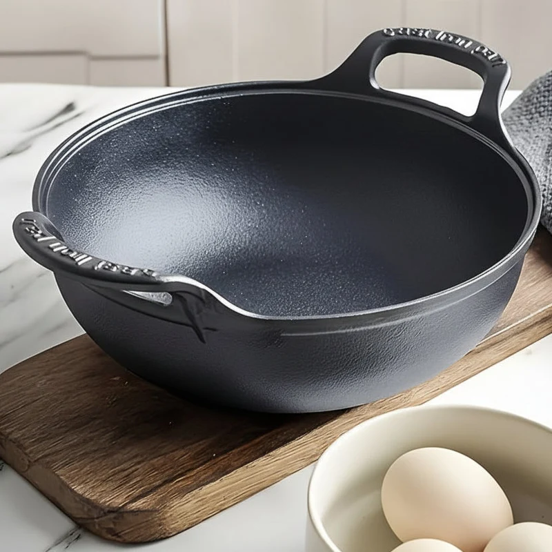 Euroselle Compact Cast Iron Skillet For Even Heat And Outdoor Cooking