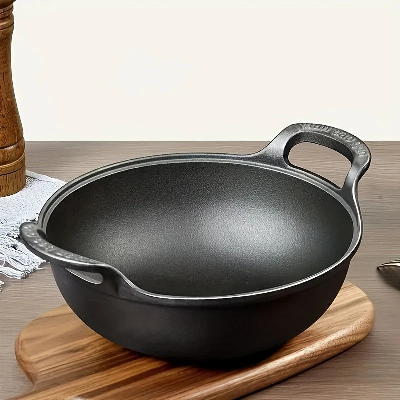 Euroselle Compact Cast Iron Skillet For Even Heat And Outdoor Cooking