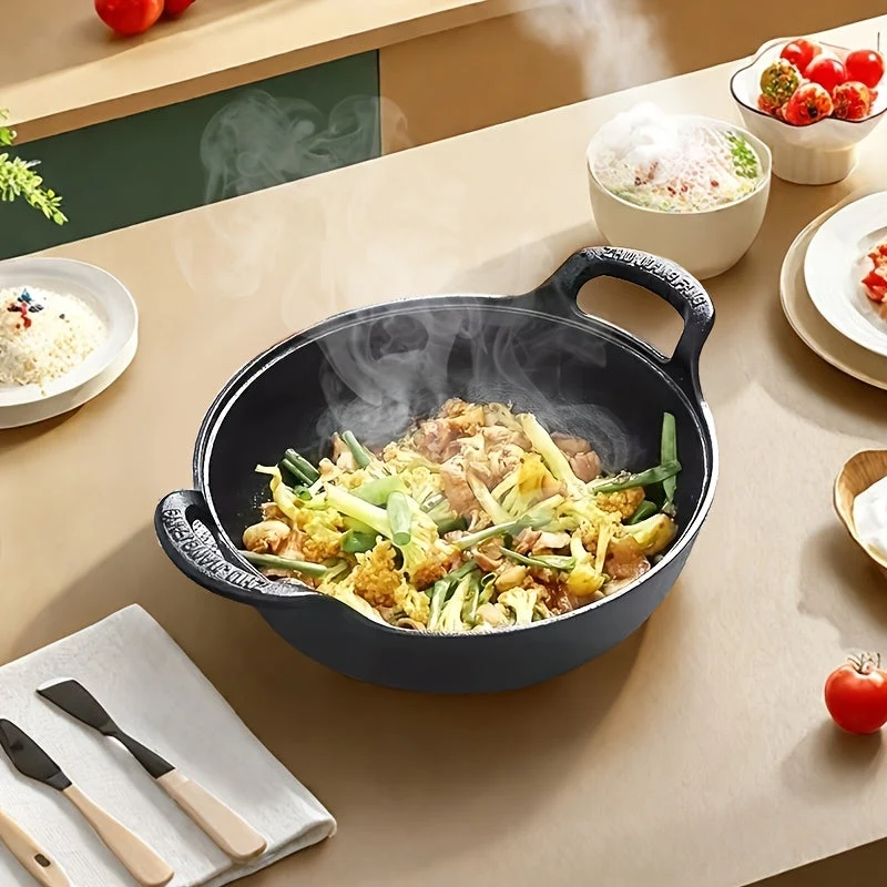 Euroselle Compact Cast Iron Skillet For Even Heat And Outdoor Cooking
