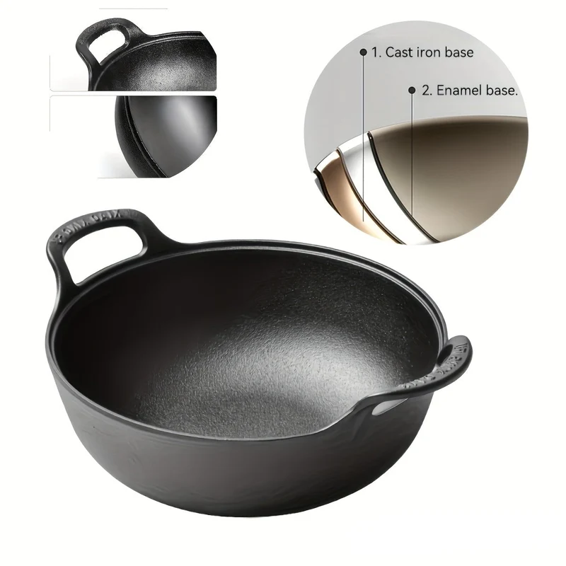 Euroselle Compact Cast Iron Skillet For Even Heat And Outdoor Cooking