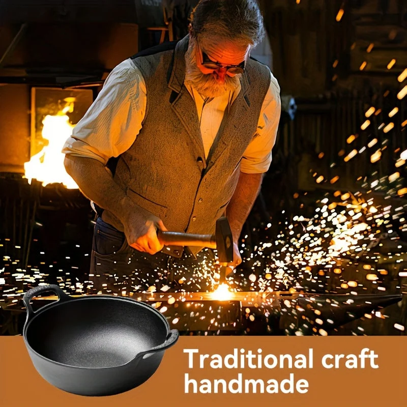 Euroselle Compact Cast Iron Skillet For Even Heat And Outdoor Cooking