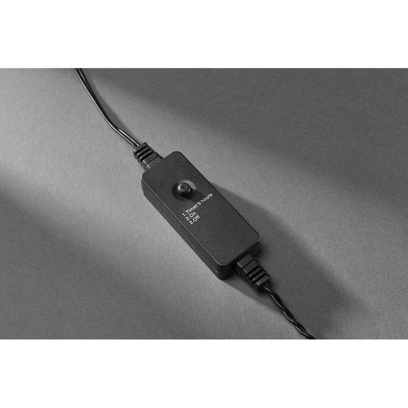 3m Micro LED Lichterkette mit 9h Timer IP67 40 Warmweiße Dioden IP44