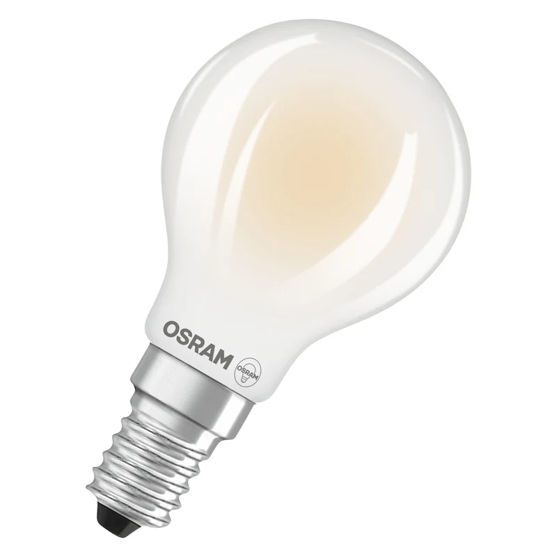 OSRAM LED CLASSIC P ENERGY EFFICIENCY A in P-Form, LED-Lampe, Bleifreies Glas, Matt, 3,8 W, (ex 60 W), 806 lm, Warmweiß, 2700 K, Energieeffizienzklasse: A, CRI 80