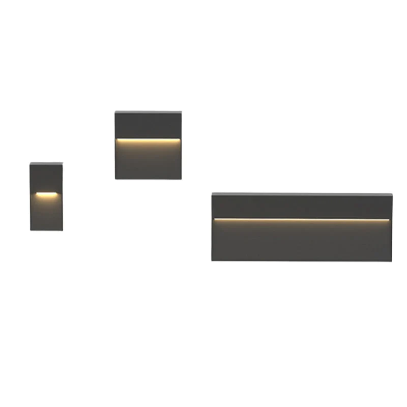 Euroselle Kireva Square LED Outdoor Wall Light Aluminum Finish