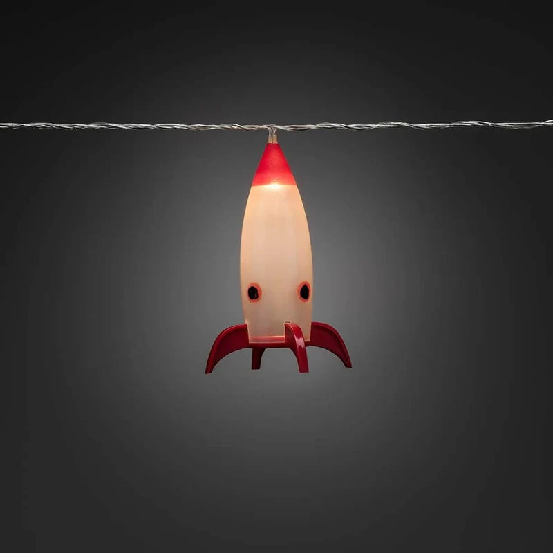 LED Dekolichterkette Raketen Maße: B: 8cm H: 11cm 8 Warmweiße Dioden