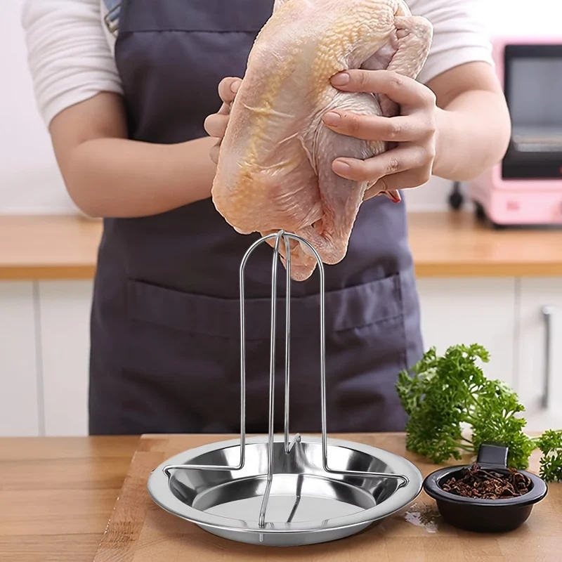 Euroselle Vertical Chicken Roasting Rack For Even Crisp Cooking