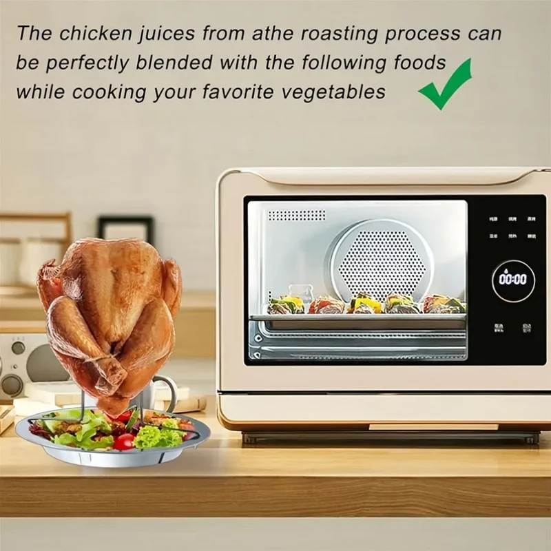 Euroselle Vertical Chicken Roasting Rack For Even Crisp Cooking