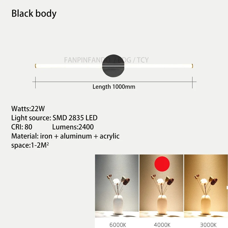Mason Tube Mirror Light From Euroselle With Soft Diffused Illumination