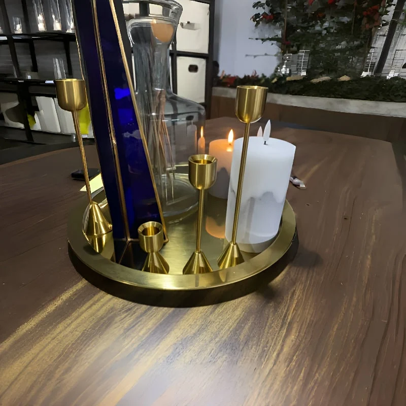 Euroselle 3-Piece Contemporary Candle Holder Set For Tabletop Decor