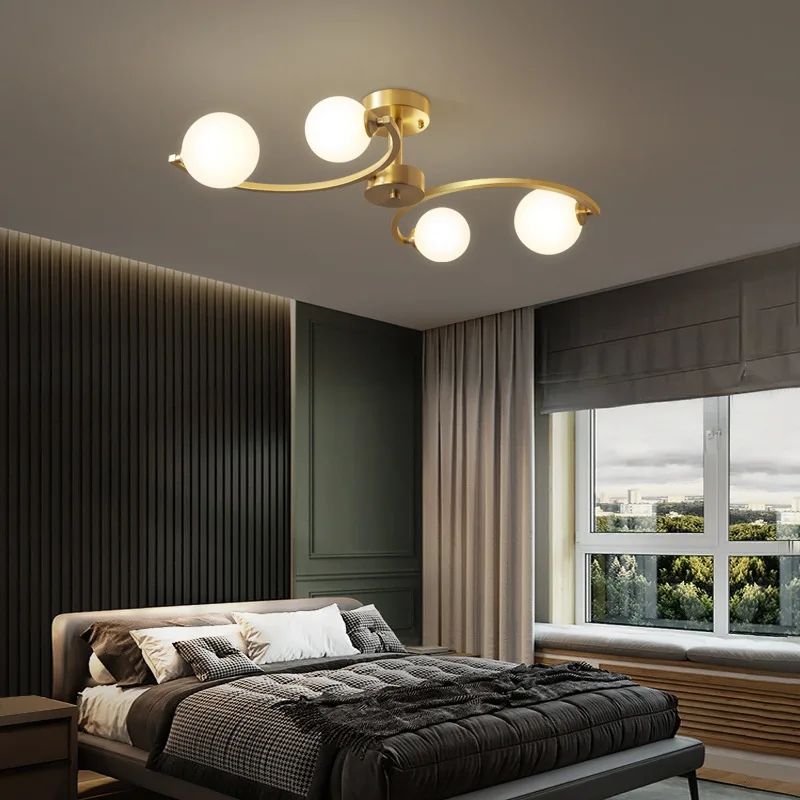 Marylebone Glass Ball LED Copper Chandelier By Euroselle