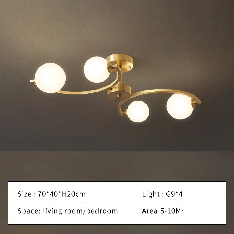 Marylebone Glass Ball LED Copper Chandelier By Euroselle