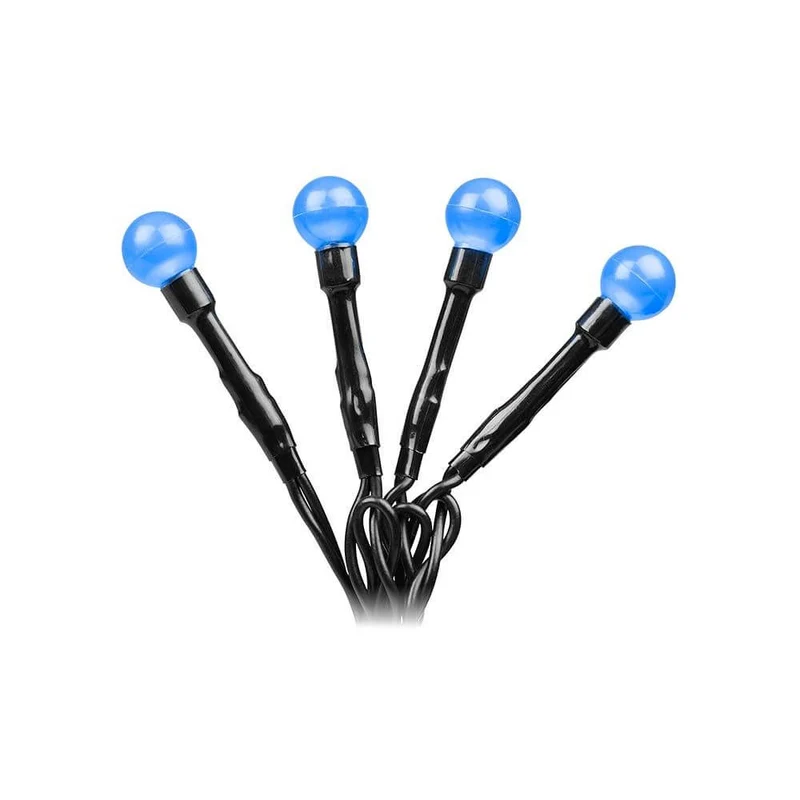 LED Globelichterkette runde Dioden 80 blaue Dioden IP44