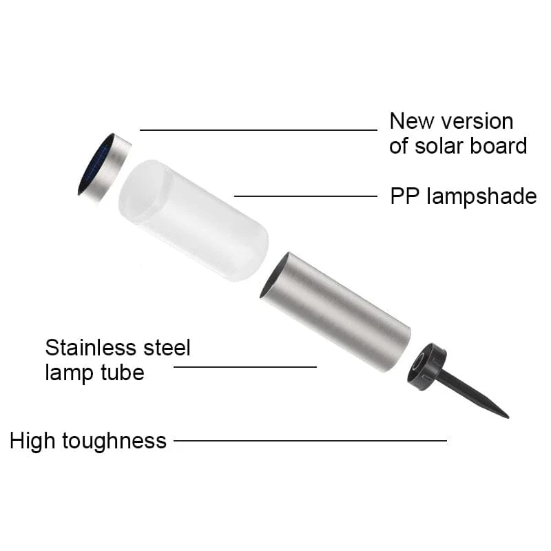 Euroselle Solar Tubular Garden Lamps For Outdoor Lighting