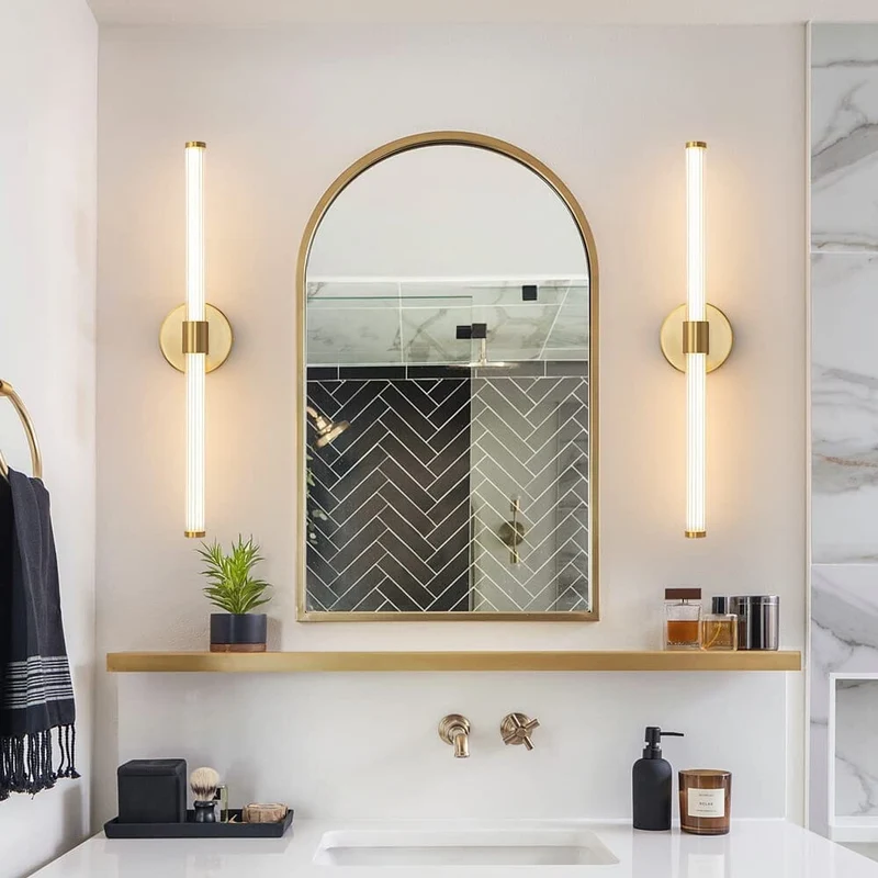 Nikki Gold Wall Lamp Euroselle With Sleek Metal Frame And Elegant Acrylic Shade
