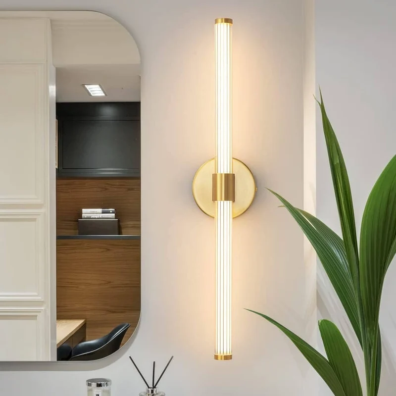 Nikki Gold Wall Lamp Euroselle With Sleek Metal Frame And Elegant Acrylic Shade