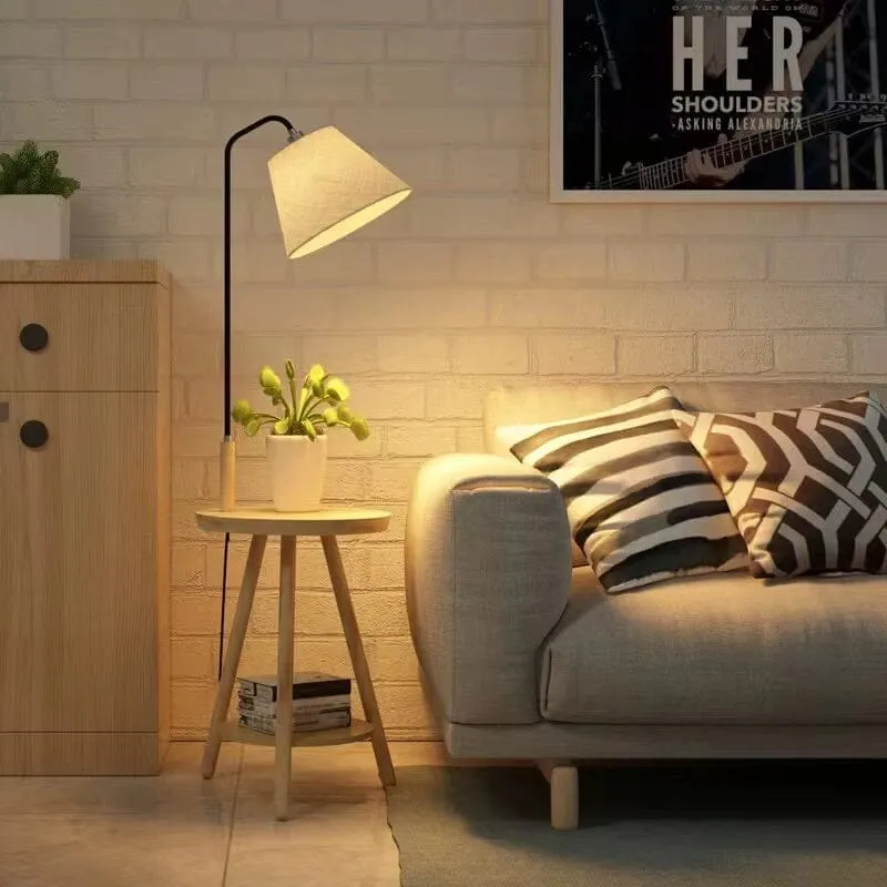 Vanessa Modern Floor Lamp With Table From Euroselle