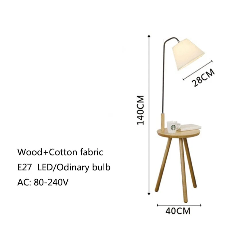Vanessa Modern Floor Lamp With Table From Euroselle