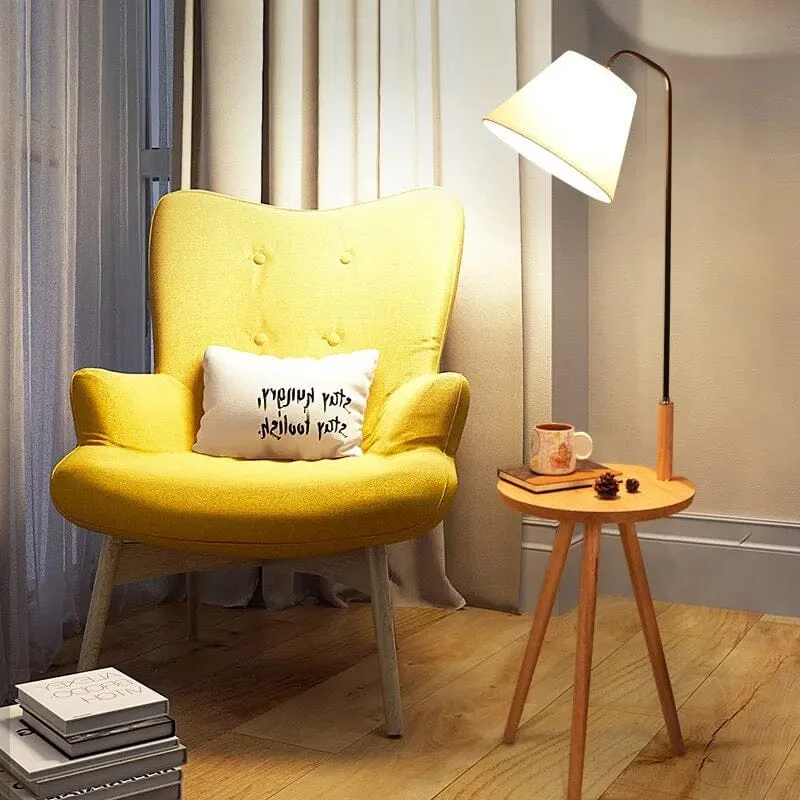 Vanessa Modern Floor Lamp With Table From Euroselle
