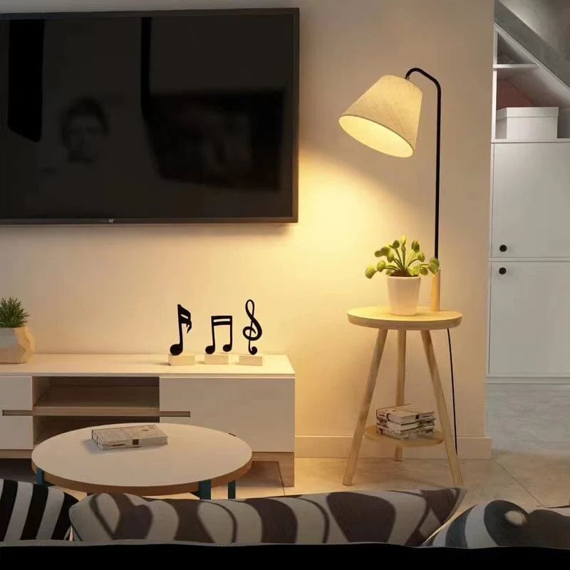 Vanessa Modern Floor Lamp With Table From Euroselle