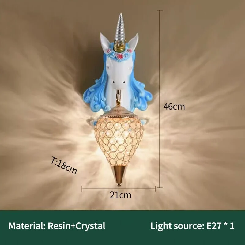 Euroselle Unicorn Resin Wall Lamp Unicorn Resin Wall Lamp Euroselle