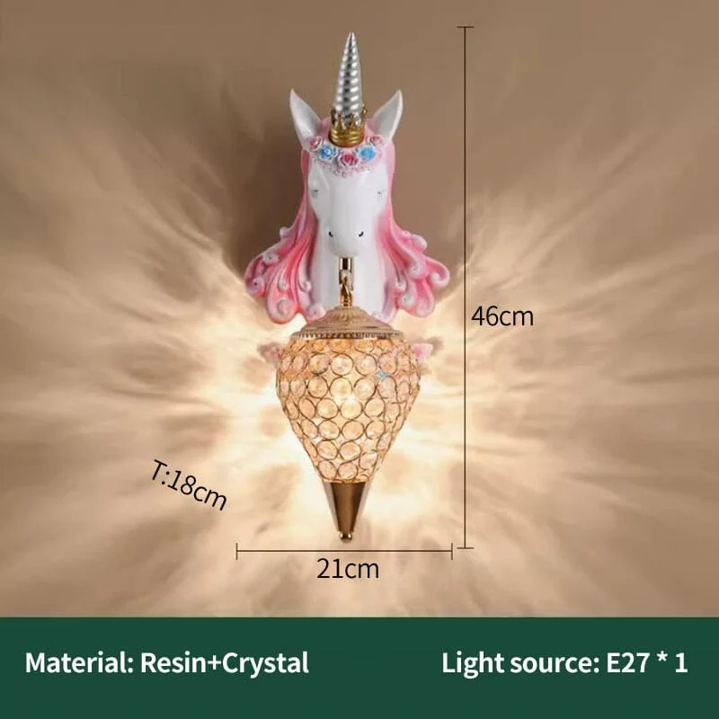 Euroselle Unicorn Resin Wall Lamp Unicorn Resin Wall Lamp Euroselle