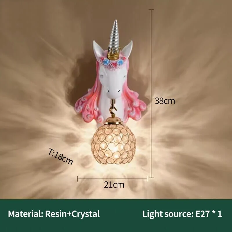 Euroselle Unicorn Resin Wall Lamp Unicorn Resin Wall Lamp Euroselle