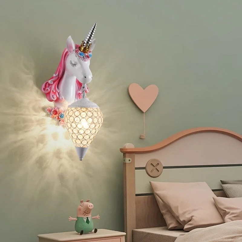 Euroselle Unicorn Resin Wall Lamp Unicorn Resin Wall Lamp Euroselle