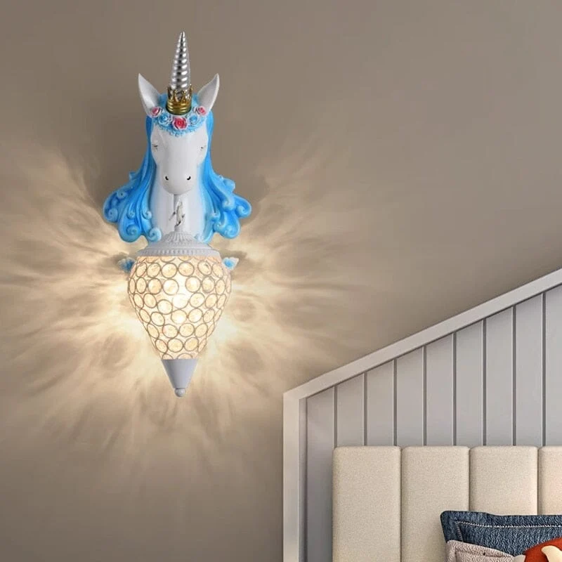 Euroselle Unicorn Resin Wall Lamp Unicorn Resin Wall Lamp Euroselle