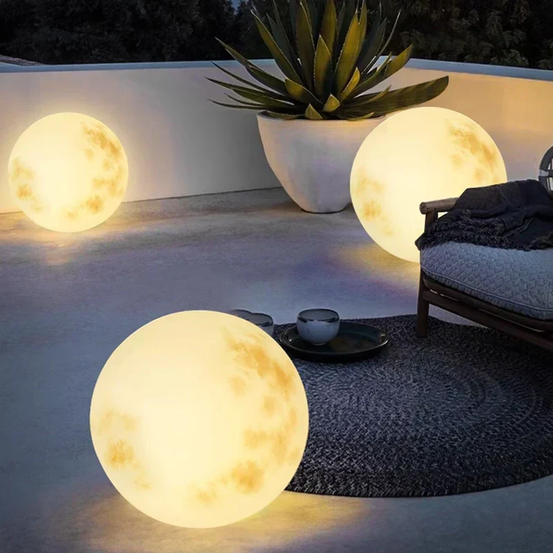 Euroselle Outdoor Waterproof Solar Moon Lamp Nordic Design