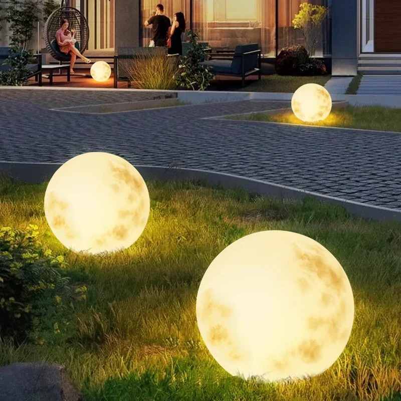Euroselle Outdoor Waterproof Solar Moon Lamp Nordic Design