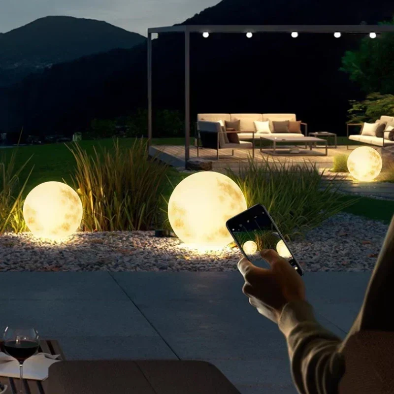 Euroselle Outdoor Waterproof Solar Moon Lamp Nordic Design