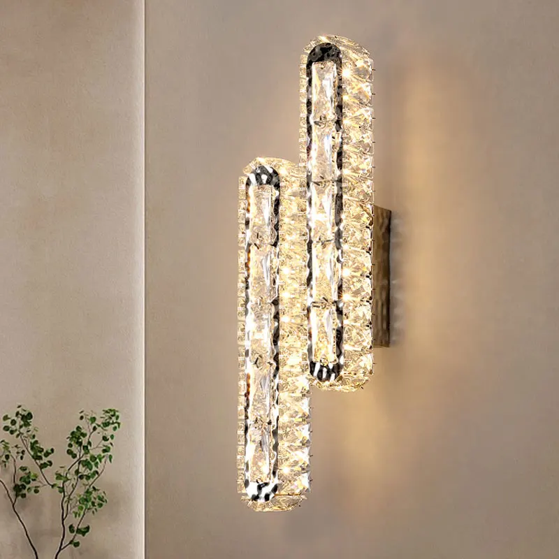 Minah Wall Lamp By Euroselle Chrome LED Wall Light