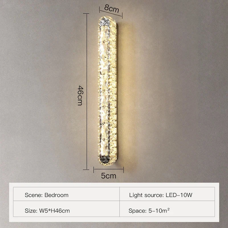 Minah Wall Lamp By Euroselle Chrome LED Wall Light