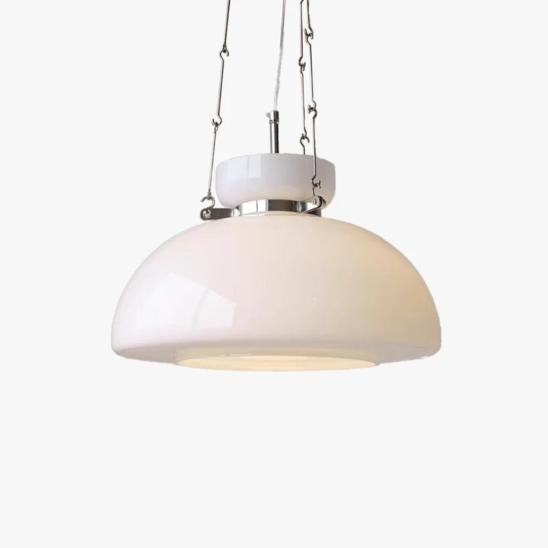 Larsson Nordic Vintage Dome Pendant Light White Finish Euroselle