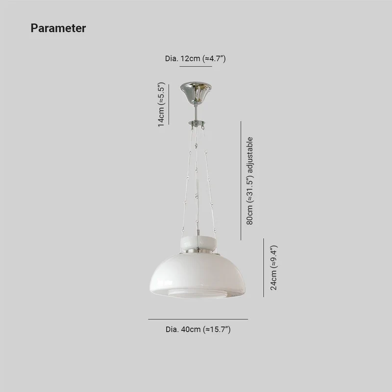 Larsson Nordic Vintage Dome Pendant Light White Finish Euroselle